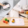 thumbnail image 6 of Heart Raspberry Flower Drying Dish Mat Quick Drying Absorbent Soft Durable for Kitchen 16" x 18", 6 of 10