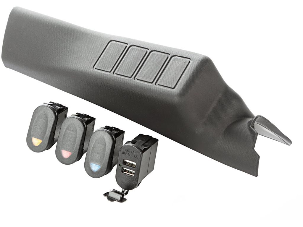 Rugged Ridge by RealTruck Switch Pod for Wrangler JK | A-Pillar, Left Hand Drive | 17235.56 | Compatible with 2007-2010 Jeep Wrangler JK