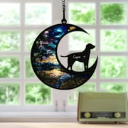 Yirtree 1 Set Pet Memorial Pendant Unique Exquisite Workmanship Acrylic Dog Memorial Suncatcher Beautiful Pet Sympathy Gift