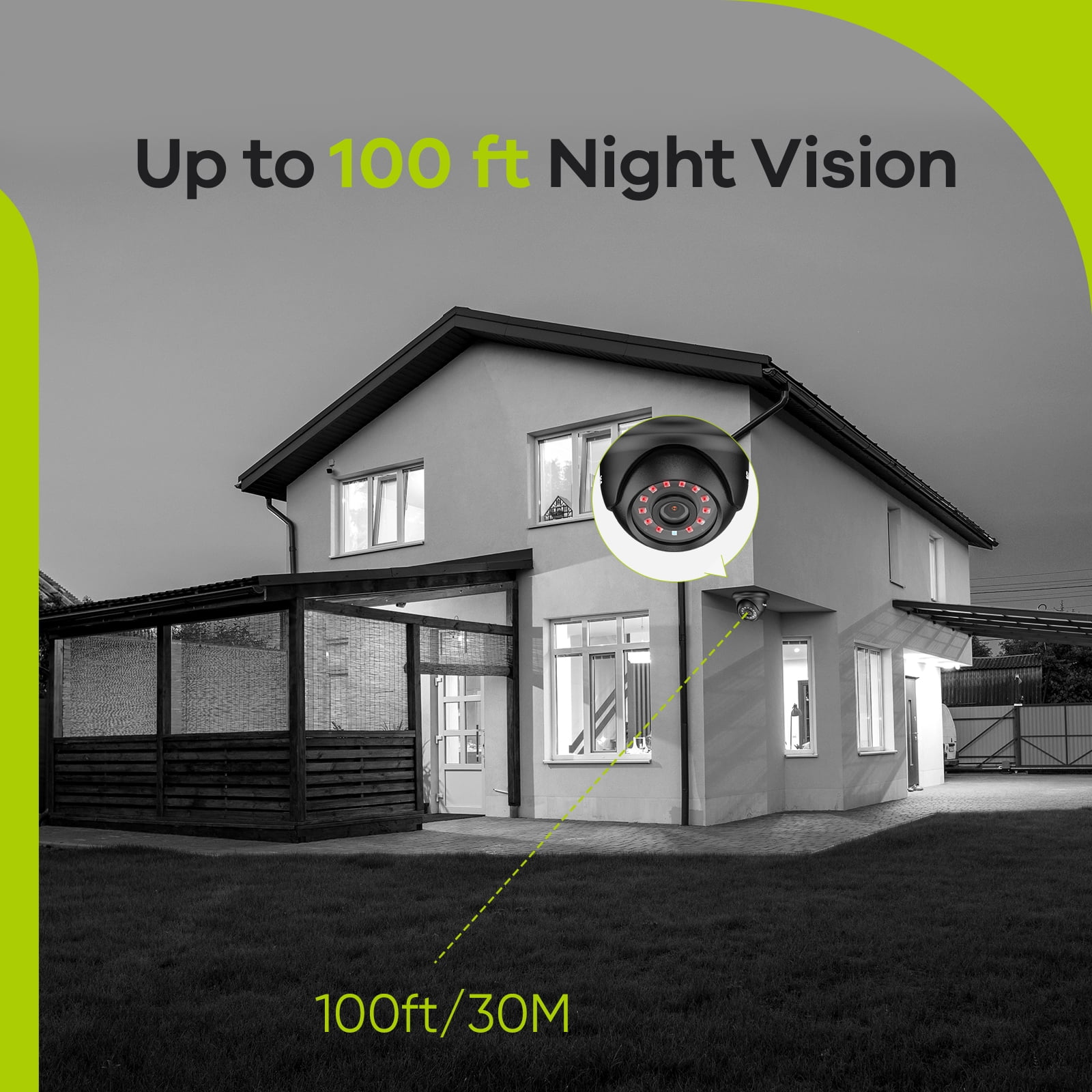 SANNCE 2PCS 1080p Full HD Wired Analog CCTV TVI-HD Security Camera for DVR Security Camera System with 100 ft Night Vision