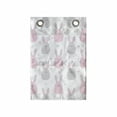 thumbnail image 1 of Bunny Hanging Pocket Organizer, Bicolour Pattern of Cartoon Fluffy Rabbits and Minimal Hearts, Printed Polyester Storage Bag with Pockets, 14" x 20", Pale Pink Pale Grey, 1 of 2