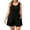 Black, variant on Women's Plus Size Jumpsuits Casual Sleeveless Short Overalls Pleated Front Rompers Summer Loose Fit One Piece Outfits with Pockets