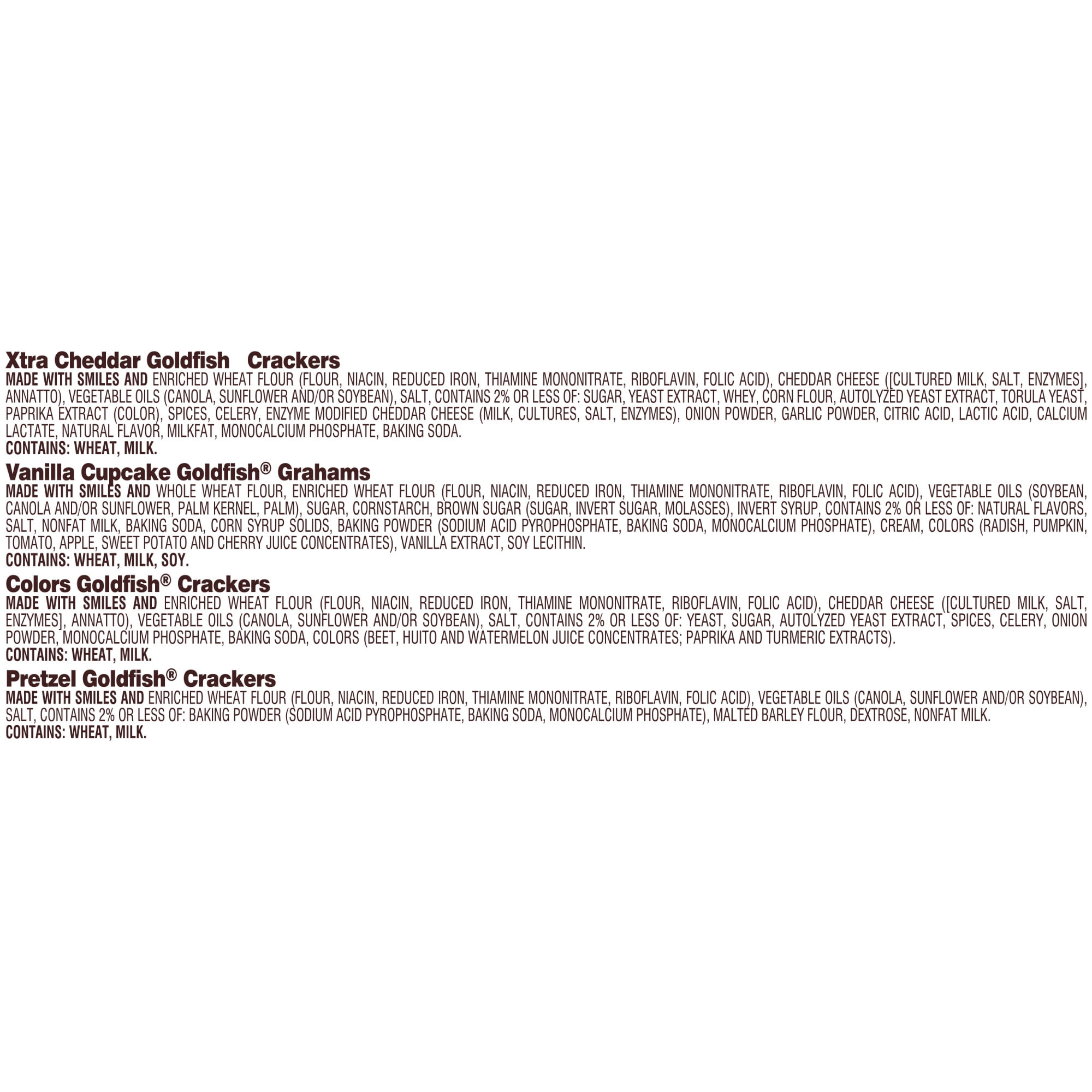 Pepperidge Farm Goldfish Crackers Sweet & Savory Variety Pack Box, 45-count Single-Serve Snack Packs