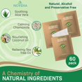 thumbnail image 2 of Toallitas para párpados y pestañas NOVEHA con aceite de coco y árbol de té, 60 unidades, 3 unidades, 2 of 7