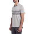 thumbnail image 3 of Caribbean Joe Men's Chest Stripe Floral Polo, 3 of 5