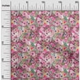 thumbnail image 2 of oneOone Cotton Silk Magenta Fabric Florals Craft Projects Decor Fabric Printed By The Yard 42 Inch Wide, 2 of 4