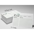 thumbnail image 6 of Inkdotpot 4x6 Inch Recipe Cards (Set of 50) , Thick Double Sided Premium Card Stock- Modern Style White Recipe Notecards for Weddings- Bridal- Baby Shower - Greenery Theme, 6 of 6
