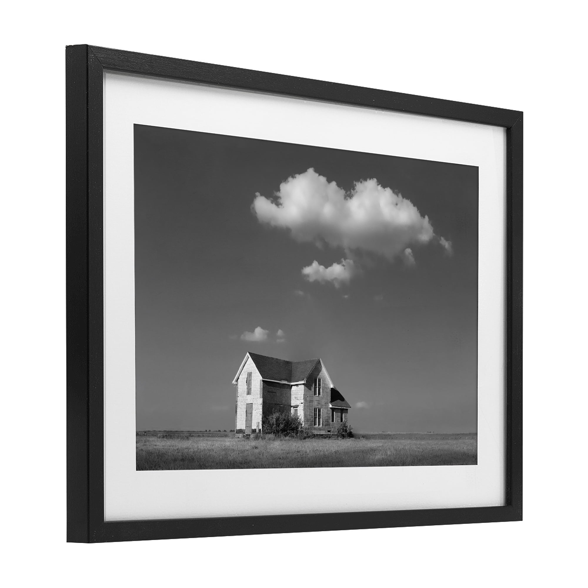 Stupell Industries Solitary Erstwhile Cottage Black Framed Print Under Glass, design by Steve Toole