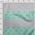 thumbnail image 2 of oneOone Tissu Popeline de Coton Rayé & Imprimé Visage de Chat Animal BTY 56 Pouces de Large, 2 of 4