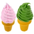 thumbnail image 2 of MasteelfCA 2Pcs Lifelike Ice Cream Modeling Figurine Lovely Ice Cream Cone Prop Fake Ice Cream Display Prop, 2 of 8