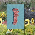 thumbnail image 2 of SKYSONIC Welcome Hand Lettering Double-Sided Printed Garden House Sports Flag - 12x18in Polyester Decorative Flags for Courtyard Garden Flowerpot, 2 of 2