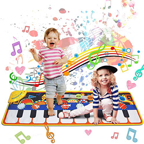Kids Toy Music Mat For Toddlers Age 3-8 Years Old 19 Piano Key Playmat Touch Pla 