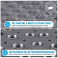 thumbnail image 2 of GPED BathTub Mat, Non-Slip Bath Mat, Machine Washable Shower Mat for Bathtub Floor Liner Mats with Suction Cups and Drain Holes, Clean and Soft on Feet, 34x22 Inch for Bathroom Floor, Gray, 2 of 6