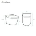 thumbnail image 5 of Hugo H Wall-Hung Toilet in Glossy White with Manual Bidet and Supporting Frame, 5 of 13