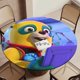 thumbnail image 5 of Oso, agente especial-theme Fitted Round Tablecloths Elastic Edged Table Covers Waterproof Table Cloth for Kitchen Holiday Party Tables Decor 150cm, 5 of 6