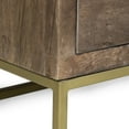 thumbnail image 3 of Stylish Mid-century Modern Night Stand With Mango Wood Top Contemporary A Gold Accent Frame, 3 of 6