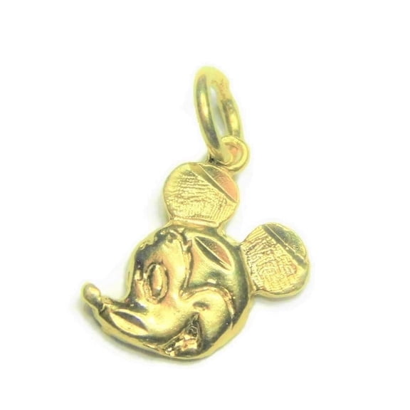 14k Yellow Gold Mickey Charm Pendant
