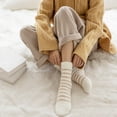 thumbnail image 5 of Wensltd Wome Mid-calf Socks Thick Fleece Lined Warm Cozy Home Sleeping Socks for Winter Indoor Wear Multicolor, 5 of 8