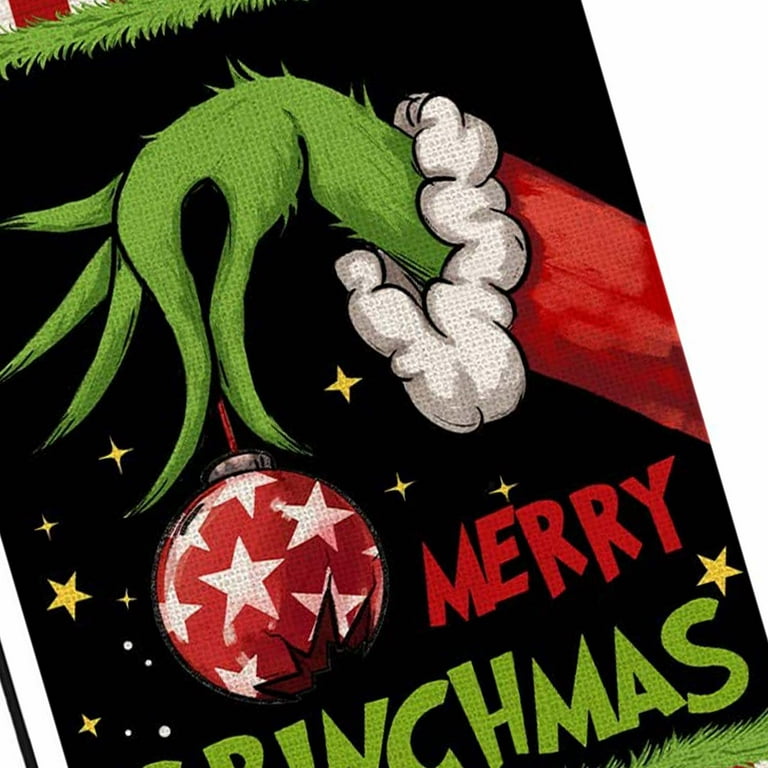 Grinch Inspired Face - Christmas Vinyl Garden Flag – AshleyNichole