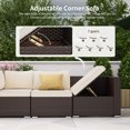 thumbnail image 7 of Miessalivve 14 Rattan Adjustable Outdoor Conversation Sets with Sofa and Table, Brown, 7 of 7