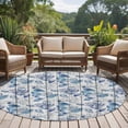 thumbnail image 4 of Coastal Nautical Round Area Rug 5Ft Washable Circle Rugs for Living Room Bedroom, Summer Ocean Corals Wooden Grain Blue Non-Slip Carpet Floor Mats Indoor Outdoor Carpet Runner Aesthetic Home Decor, 4 of 8