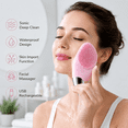 thumbnail image 5 of USB Rechargeable Sonic Silicone Facial Cleansing Device, Waterproof Electric Face Cleaner with Skin Import Function, Ultrasonic Pore Deep Cleanser & Facial Massager, 5 of 5