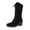 Black, variant on Willtoo Women's Mid Calf Boots Retro Chunky High Heel Long Booties Fashion Faux Suede Casual Pointed Toe Shoes Lace Up Anti-Slip Dress Comfortable Fall Winter Boots