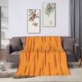 thumbnail image 2 of Orange Tiger Stripe Throw Blanket, Fluffy Soft Cozy Blanket Flannel Plush Microfiber Couch Throw, 80"x60", 2 of 8