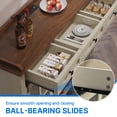 thumbnail image 4 of DEXTRUS 53" Farmhouse Kitchen Buffet Sideboard with Sliding Barn Door, Charging Station, 3 Drawers and Wine Rack, 4 of 10