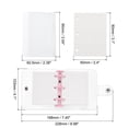 thumbnail image 2 of REGALWOVEN Clear 3 Ring Binder Cover, Notebook Binder Mini Refillable Loose Leaf Folder Planner, Pink, 2 of 6