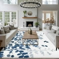 thumbnail image 3 of 6'x9' Area Rugs, Blue Leaves Indoor Outdoor Area Rug for Living Room Bedroom, Summer Botanical Washable Bathroom Rugs Kitchen Floor Carpet Mats Home Decor Aesthetic, 3 of 8