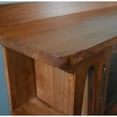 thumbnail image 3 of Crafters and Weavers Arts and Crafts Wood Double Door Bookcase in Walnut, 3 of 5