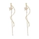 thumbnail image 3 of Pendientes largos con borlas y perlas de plata 925 con forma de estrella y aguja para mujer, estilo moderno, elegantes y adecuados para muchas ocasiones., 3 of 5