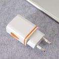 thumbnail image 2 of 2-Port Charging USB Hub Wall-mounted Water Drop-Shaped Light-Emitting Charger Power Adapter EU Plug, 2 of 2