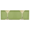 thumbnail image 6 of Yayeee Kitchen Valance Rod Pocket 54" x 18" Living Room Window Curtain, Martini with Olive, 6 of 6