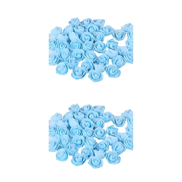 Billuyoard 500 pack/lote y manualidades con arreglos florales únicos con estas cabezas de rosas DIY bolsa de bricolaje con cabeza de rosa azul cielo azul 2Conjunto
