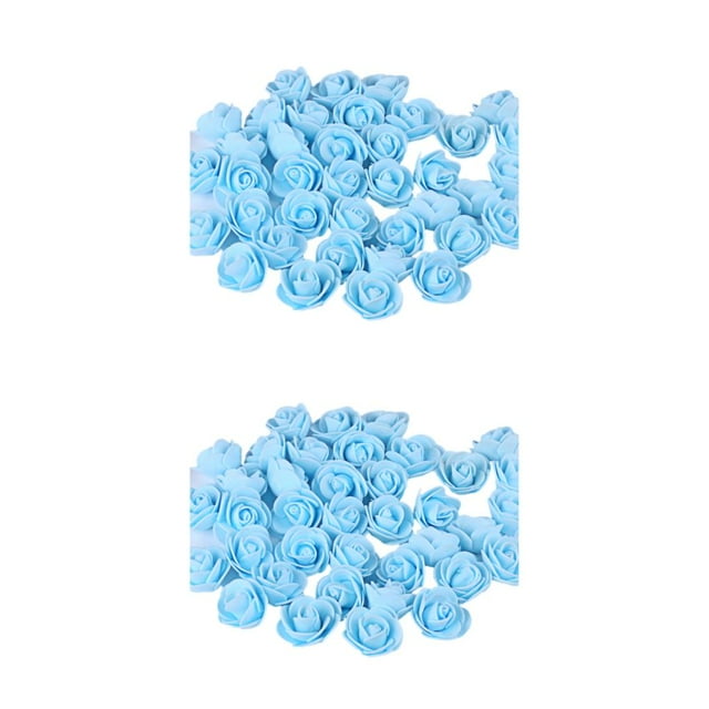 Billuyoard 500 pack/lote y manualidades con arreglos florales únicos con estas cabezas de rosas DIY bolsa de bricolaje con cabeza de rosa azul cielo azul 2Conjunto