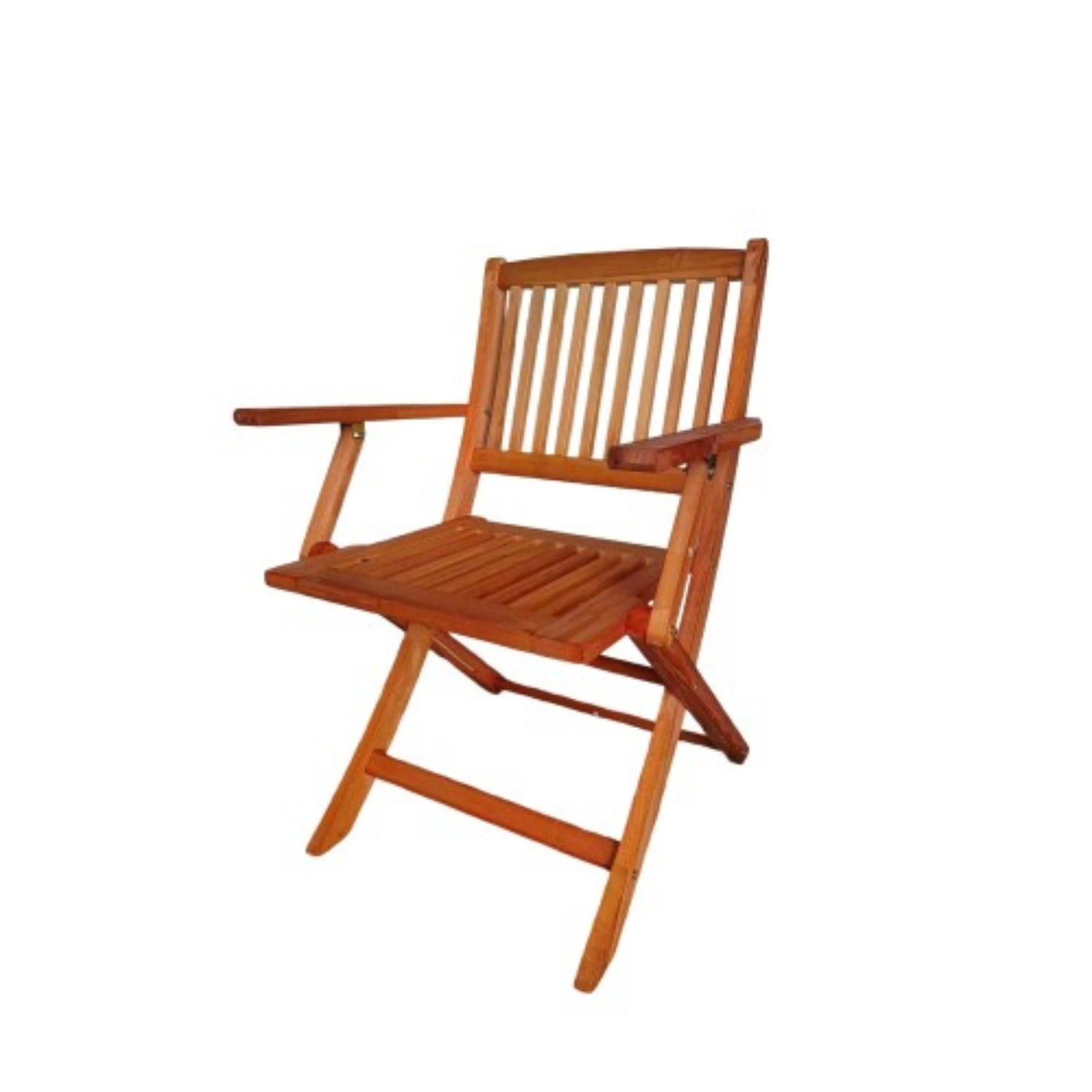 Folding Chairs Set of 4, Solid Wood Folding Chairs with Slatted Seat, Portable Event Chairs for Dining Room, Kitchen, Wedding & Party, Brown