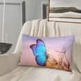 thumbnail image 5 of Salouo Morpho butterfly and dandelion Print Print Pillow Case Cover,Wrinkle-Free Bed Pillow Cover Pack of 1 Home Decor Fade-Resistant and Stain-Resistant ,Pillows Not Included-14"x20", 5 of 6