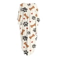 thumbnail image 5 of Xoenoiee Dog Paw Bone Heart Pattern Caftans for Women V-Neck Moomoo Dresses 70s Kaftan Dress Batwing Sleeve Bikini Cover up Lightweight Loungewear Maxi Dress, 5 of 7