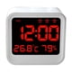 thumbnail image 1 of Reloj Despertador Electrónico Reloj Despertador de Digital Multifunción con Puerto de Carga USB Termómetro Interior Higrómetro de Aire Pantalla G - Blanco, 1 of 8
