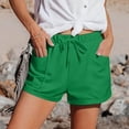 thumbnail image 7 of Afdoent Shorts For Women Straight Leg Fashion Casual Shorts With Pockets Elastic Waist Sports Loose Summer Vacation Going Out, 7 of 7