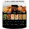 thumbnail image 6 of 6 QT Large Air Fryer, Fits 12" Pizza, 50 dB Ultra-Low Noise, Dual Heating Technology,11-IN-1,Quiet Smart Air Fryer with Window and Light, Digital Wide Fryer, Dishwasher Safe, Extra Large Family Size, 6 of 9