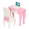 thumbnail image 2 of Juego de computadora portátil para casa de muñecas BuyWeekMX Silla de mesa para computadora portátil escala 1:12, 2 of 9