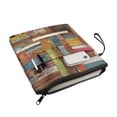 thumbnail image 2 of HELLHERO Zipper Pouch with Zipper Polyester Fabric Waterproof Storage & Portability for Textbooks Handle Books, Magazines, and Stationery, Butterfly and Sunflower Pattern, 2 of 8