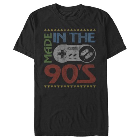 Men s Nintendo SNES Controller Made in the 90 s Graphic Tee Black Small