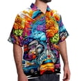 thumbnail image 2 of Mind car Men's Short Sleeve Button Down Hawaiian Shirts for Summer Beach Casual Printed Style, 2 of 6