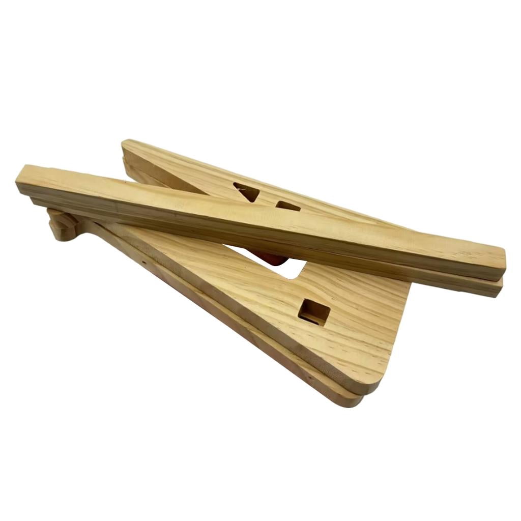 Tizuqe Space saving Essential Wood Laptop Stand Foldable Notebook Holder Rack