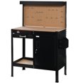 thumbnail image 1 of CoSoTower Multipurpose Tool Workbench for Garage, Garage Bench with Storage Drawer, Peg Board, Lockable Cabinet, 1 of 7