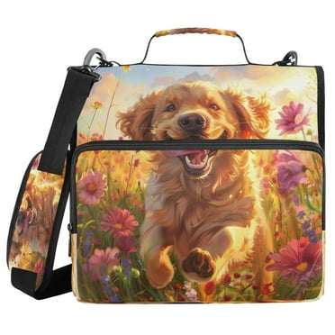 YAZAOO Zipper Binder trapper keeper Documents Organized Design Happy Paws in Bloom Printed